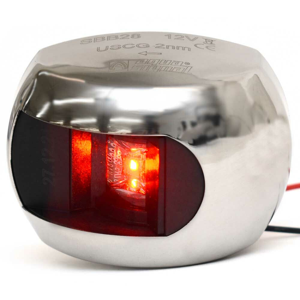 Aqua Signal Boat LED Navigation Bow Light Red 12V Stainless by Aqua Signal