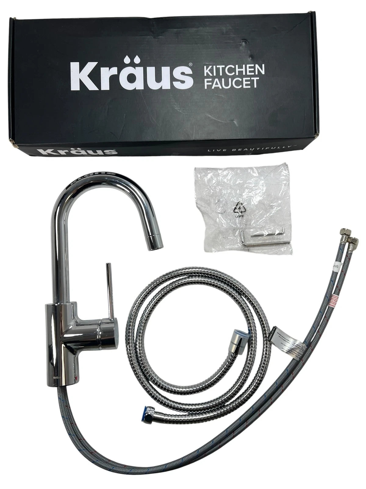 Kraus Kpf-2600ch Oletto Single Handle Kitchen Bar Kit, Chrome Finish