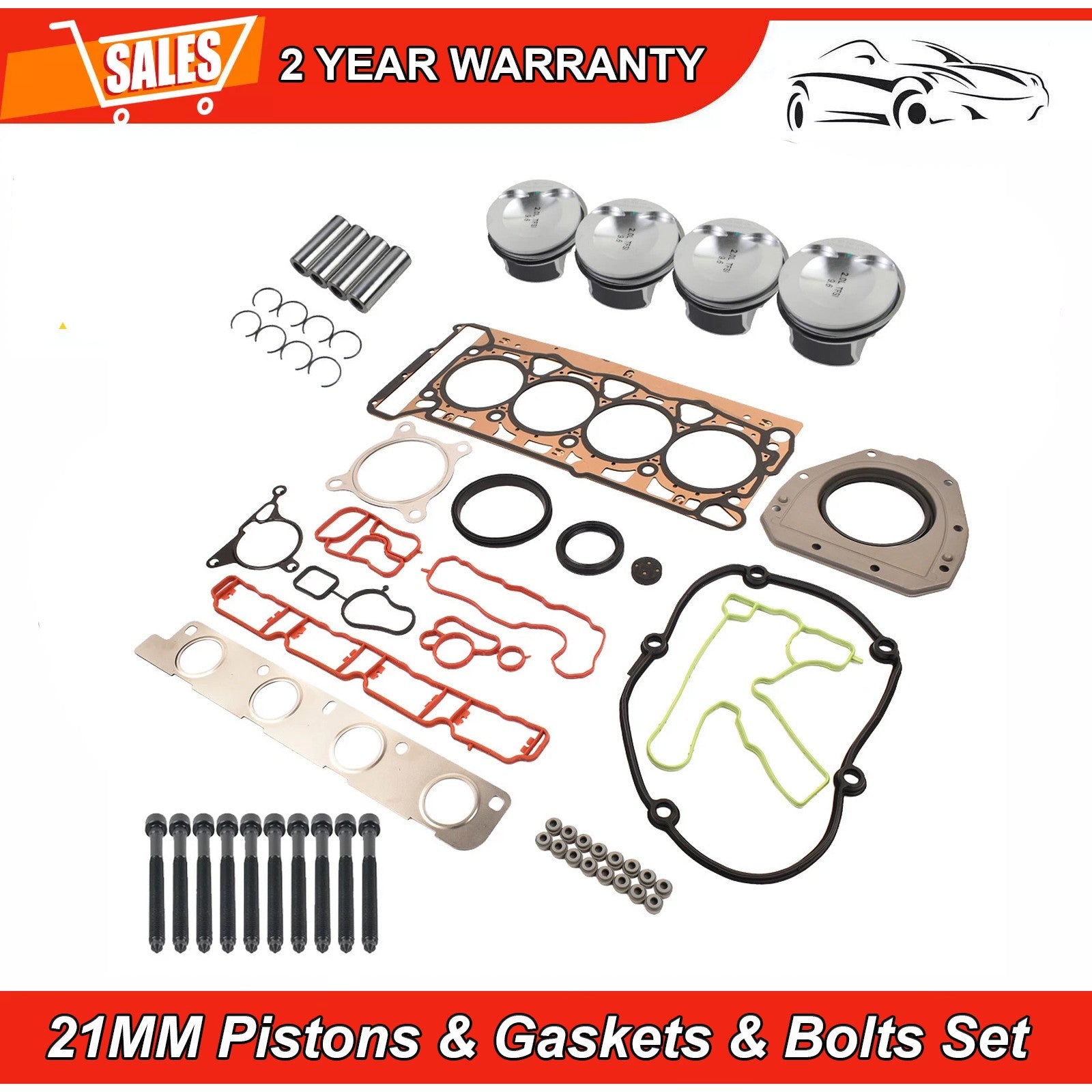 Pistons & Gaskets Set Audi VW 2.0T