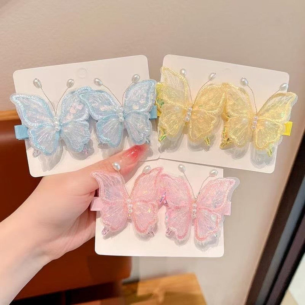 Kids Hair Clips with Butterfly Design