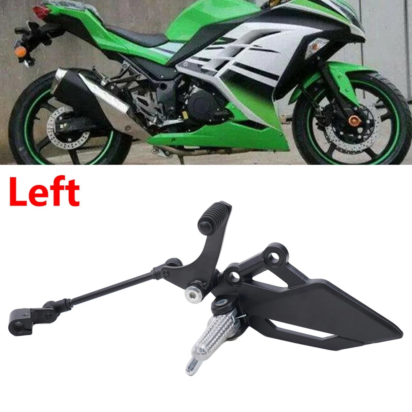 Foot Peg Bracket Brake Pedal Lever Assembly Fits For Kawasaki Ex 250r