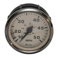 Faria Boat 50 MPH Speedometer Gauge SEK076A | Euro Beige SS 3 3/8 Inch