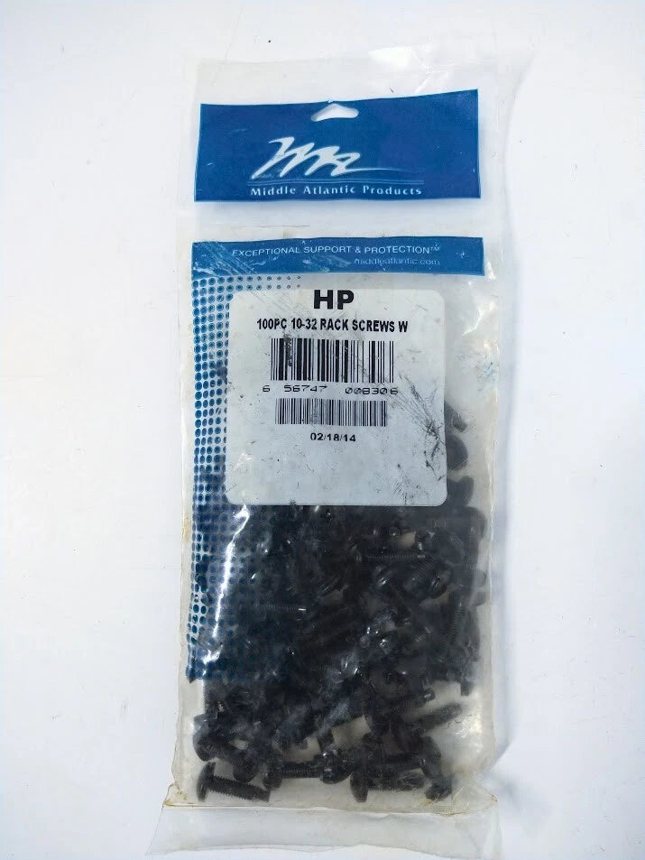 Middle Atlantic 10-32, 3/4" Rack Screws - 100 Pack | Hook & Hull Co