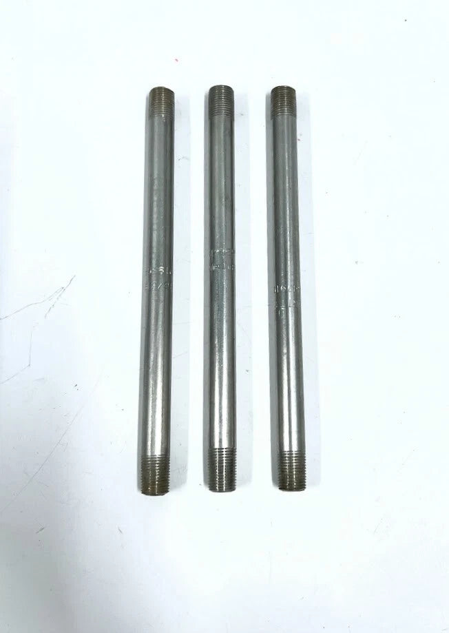 Merrit 6004-600, 316/316l, Stainless Threaded Pipe, 3 Pack