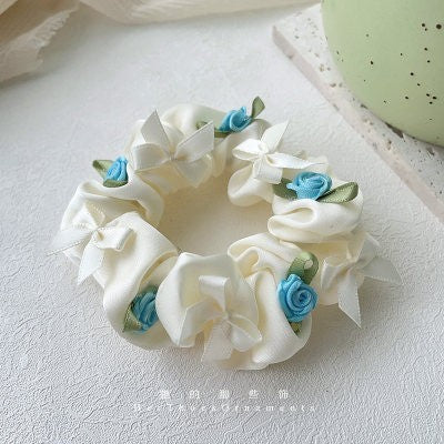 Lace Flower Hair Scrunchies Lightweight