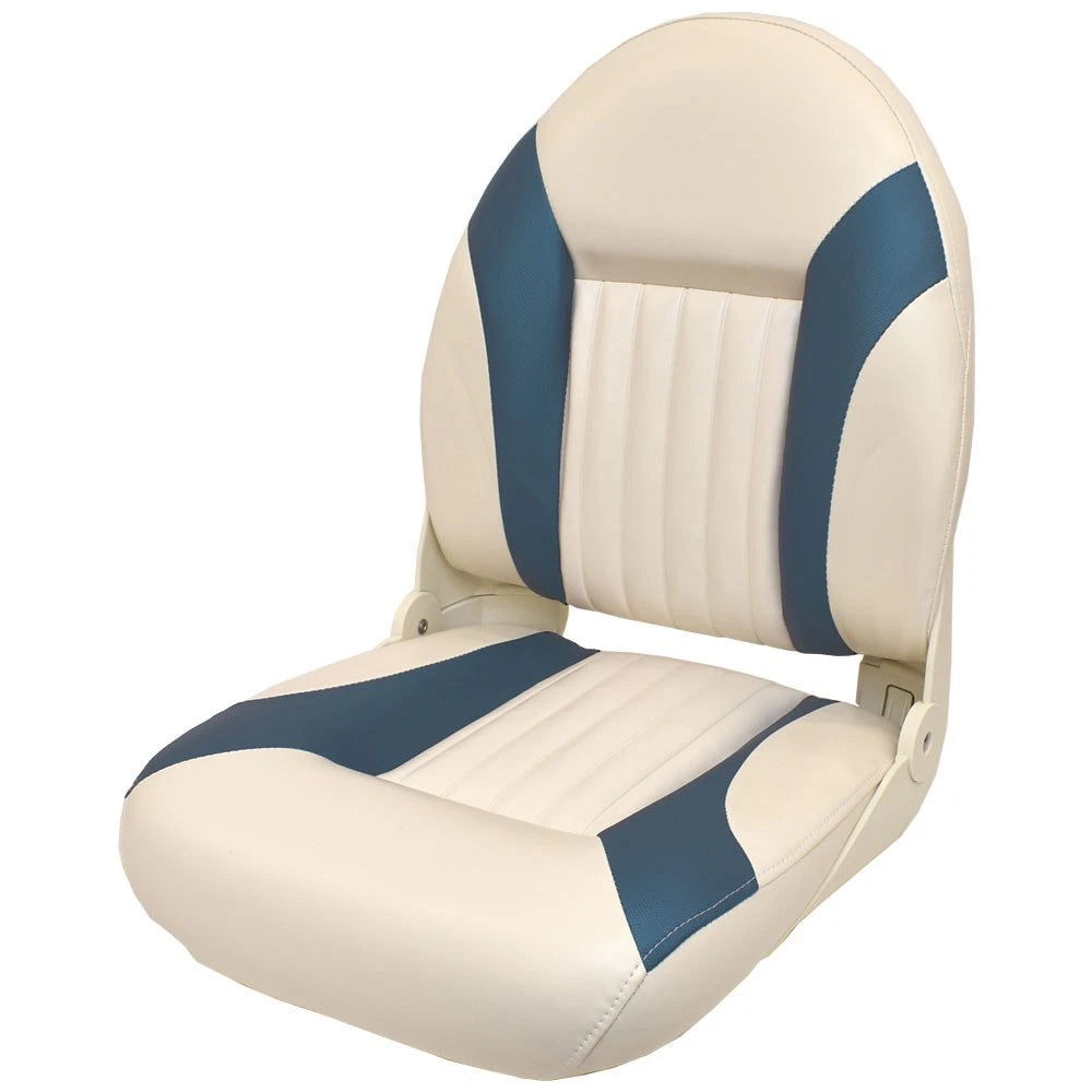 Tempress Boat Folding Fishing Seat 54580 | G3 Off White Bright Blue