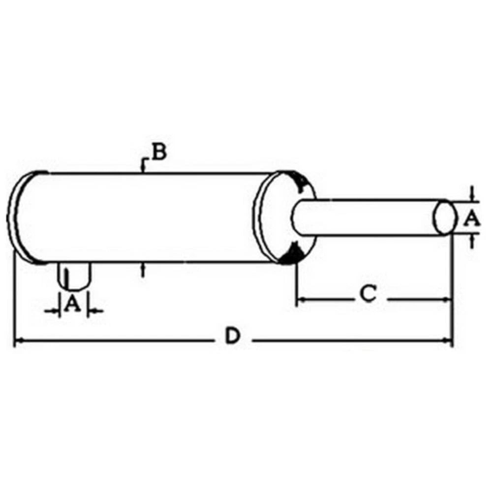 Horizontal Muffler Fits Wisconsin Robbins Models Wd98