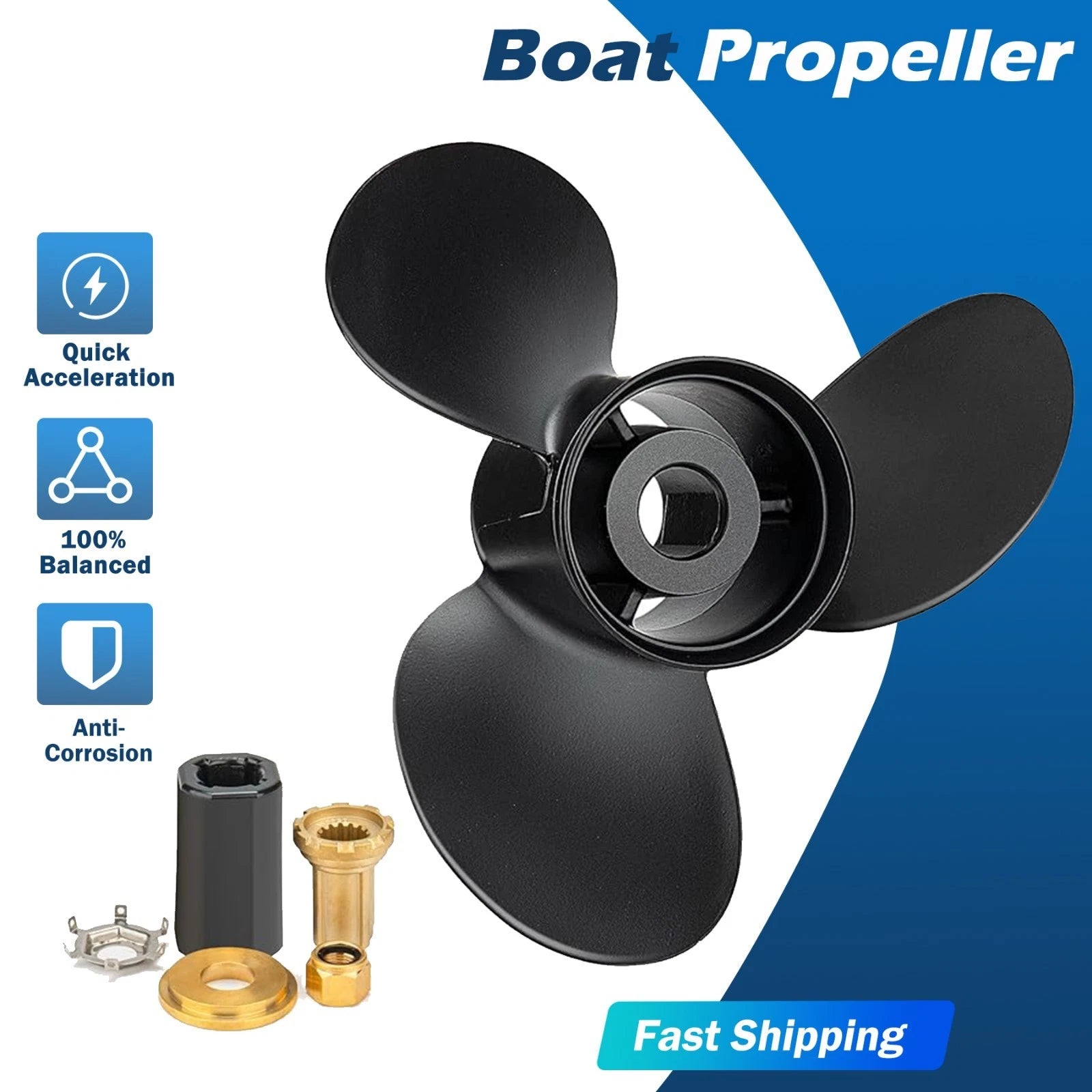 New 13x21 Outboard Propeller For Mercury Mercruiser 40-140hp 15
