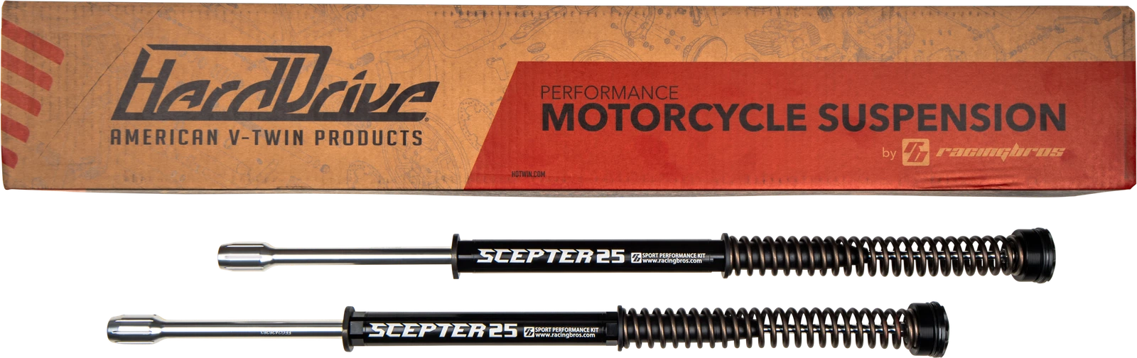 Harddrive Scepter Fork Kit 25mm Cartridge For Harley Touring 2014-2017