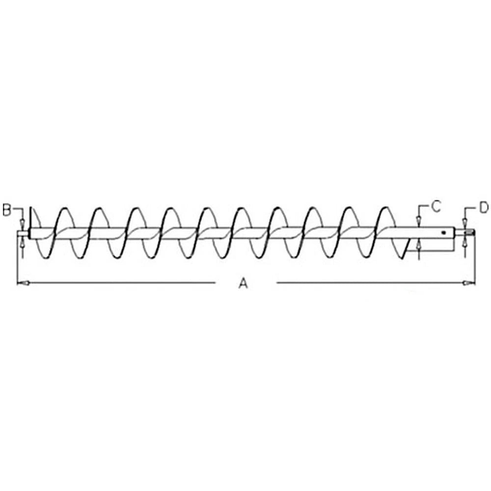 87280345 Auger, Grain Tank Bottom; Front, Std Unload,; Ext. Wear