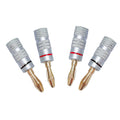Banana Connector Audio Speaker Banana Plugs 24k Copper Gold Plated
