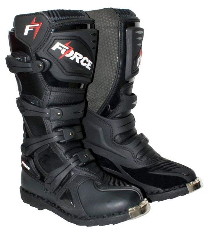 Kids Force Mx Boots, Black 3.5 (Euro 36)