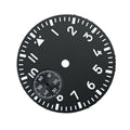 37mm Green Luminous Watch Dial Second @9 Replace For Eta 6497 St3600