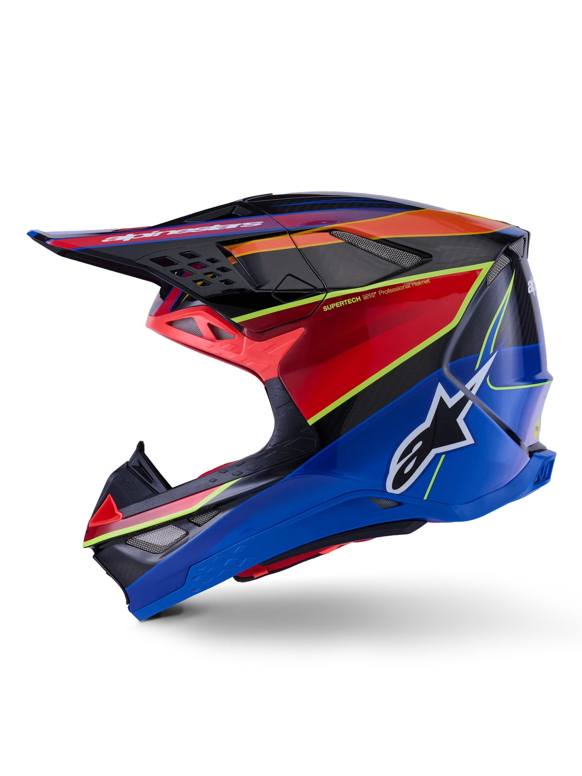 Alpinestars Supertech Helmets Offroad X-large Blue Red Yellow Fluo