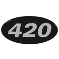 Rinker Boat Brand Decal Sticker 420 Silver Black by Rinker