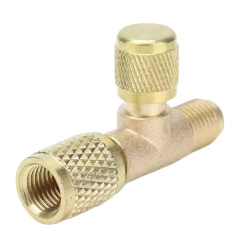 R22 R12 R134 Compatible Copper Adapter Valve With 1/4 Sae Flare