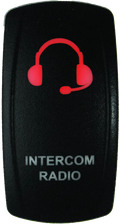 Dragonfire Racing Lighted Switch Int/rad On/off Red Led