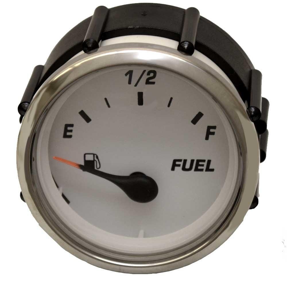 Larson Boat Fuel Gauge 2 Inch Silver White by Larson