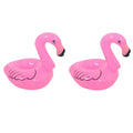 2* Flamingo Floating Inflatable Drink Can Holder Swimming Pool Bath