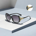 Oval Frame Camellia Women Sunglasses