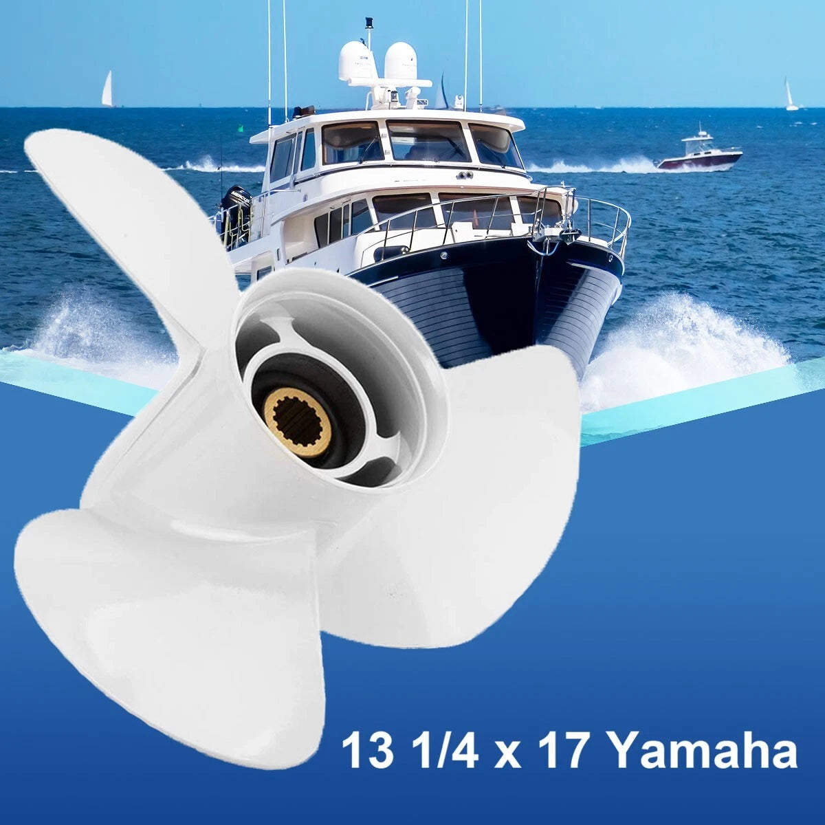 13 1/4 X 17 Outboard Prop 15 Spline Fit Yamaha 50-130