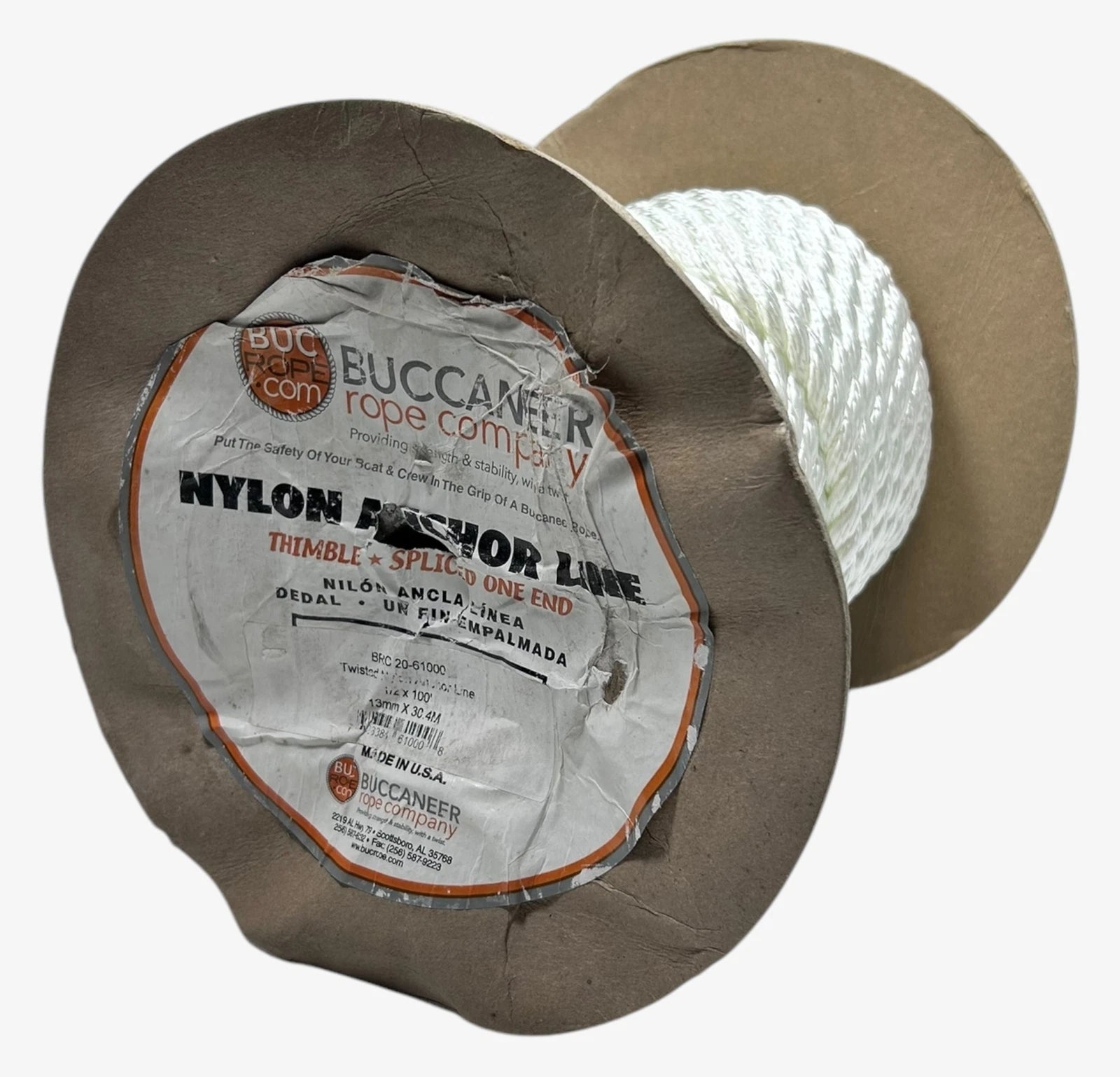 Buccaneer Rope Company 20-61000, Marine Nylon Anchor Line