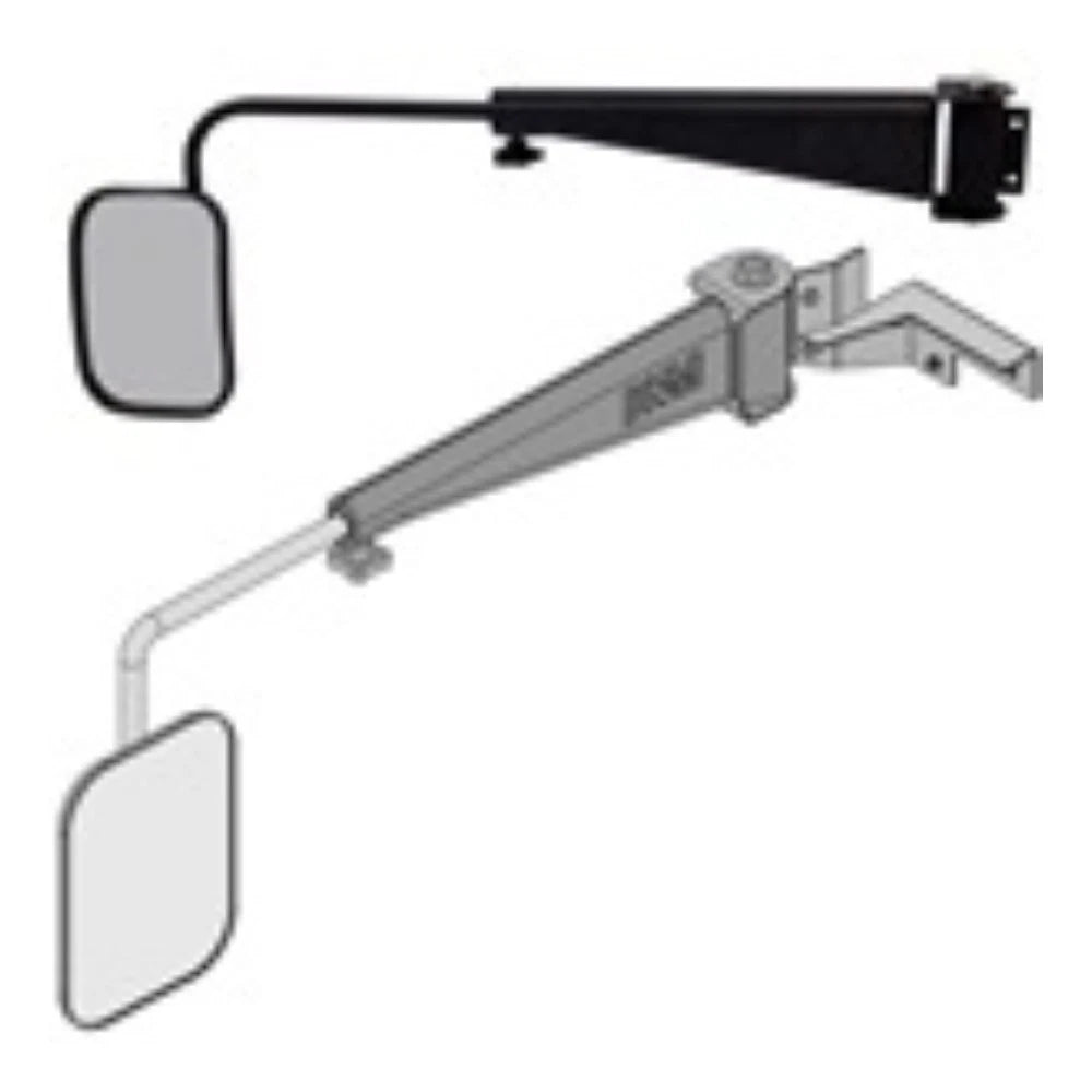Tractor Mirror Assembly W/extendable Arm Lh 8" X 11" Mirror Cih