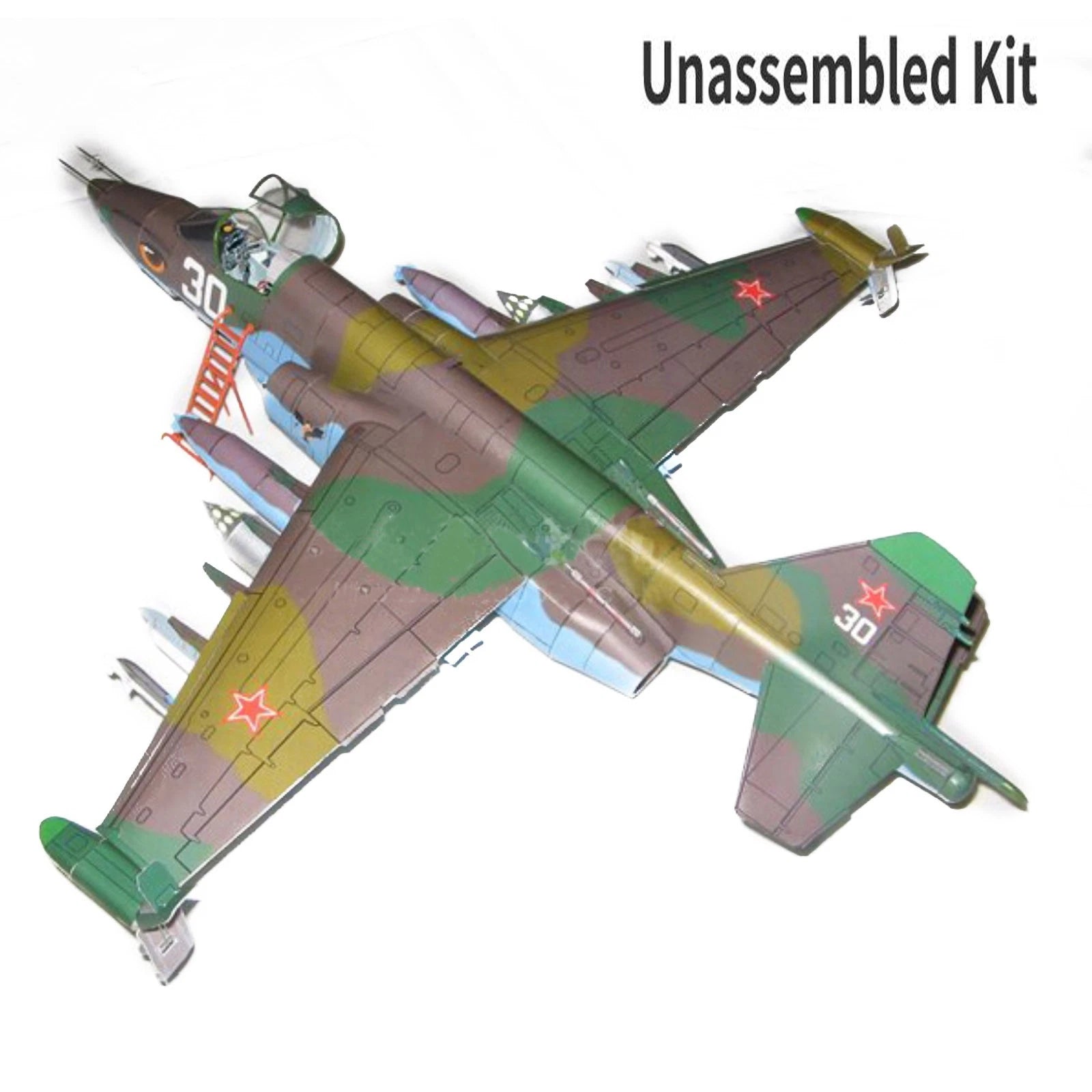 1:33 Sukhoi Su-25 Attack Aircraft Fighter Diy Handcraft Paper Model