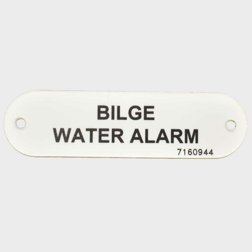 Label Tag Marquis Bilge Water Alarm by Marquis