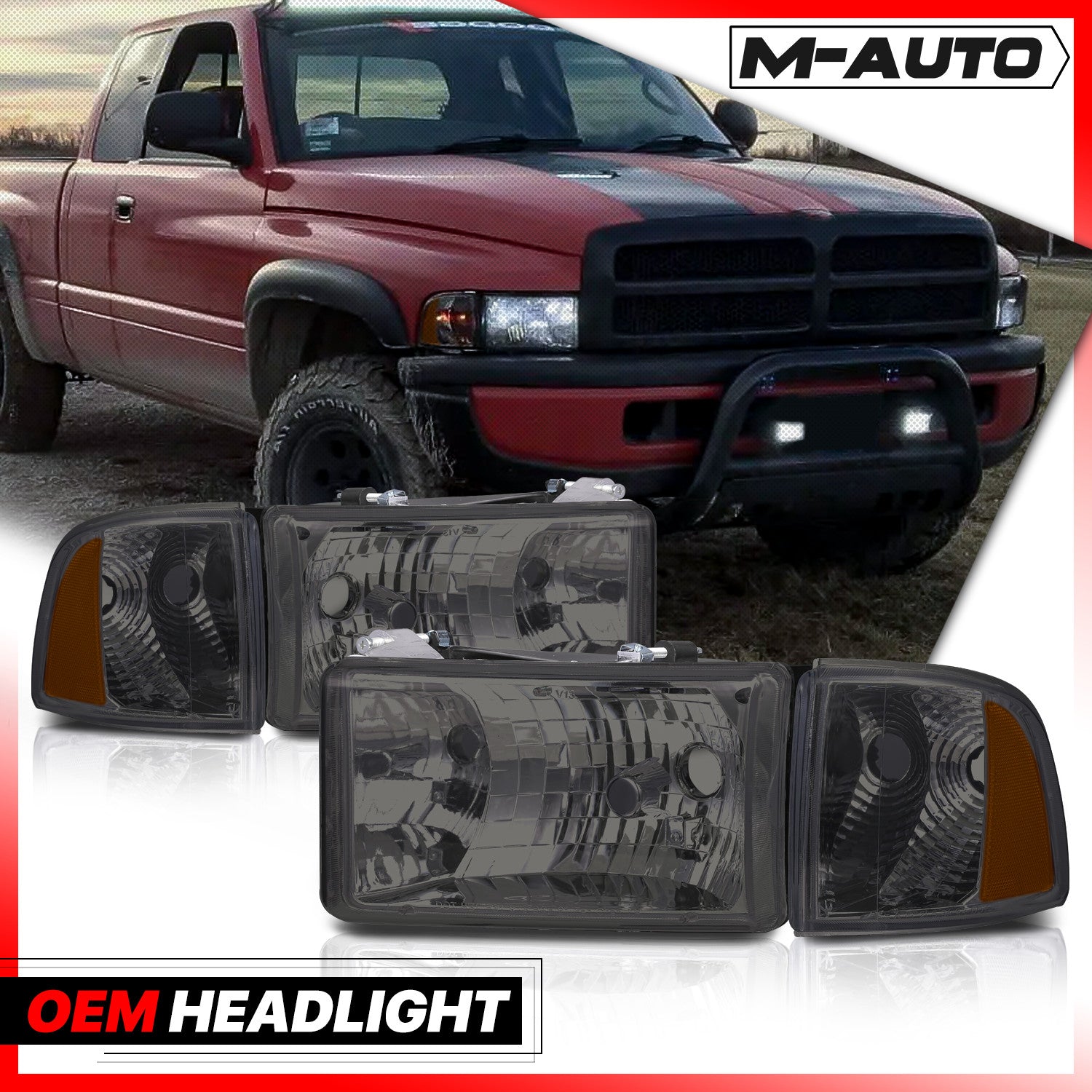 LH+RH Smoke Headlight with Turn Signal