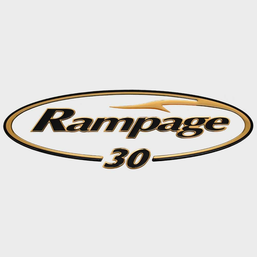 Boat Raised Decal Sticker 30 Express Gold by Rampage Yachts
