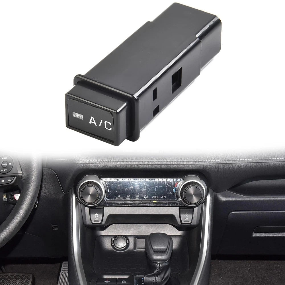 12V Button Switch Car A/c System Switch Black Push Press Replace Parts