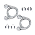 2pcs Hood Cable Stainless Steel Silver For Peterbilt 389 388 384 For