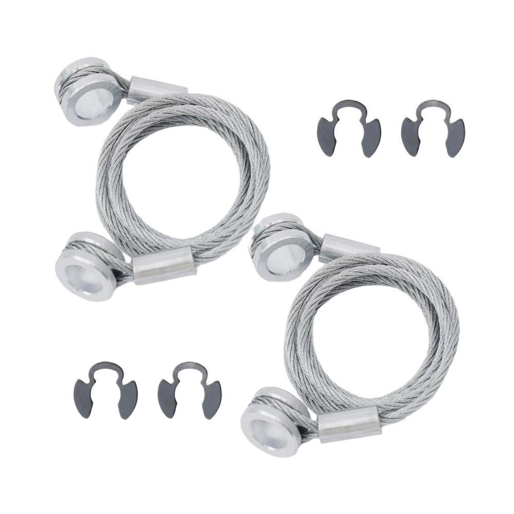 2pcs Hood Cable Stainless Steel Silver For Peterbilt 389 388 384 For