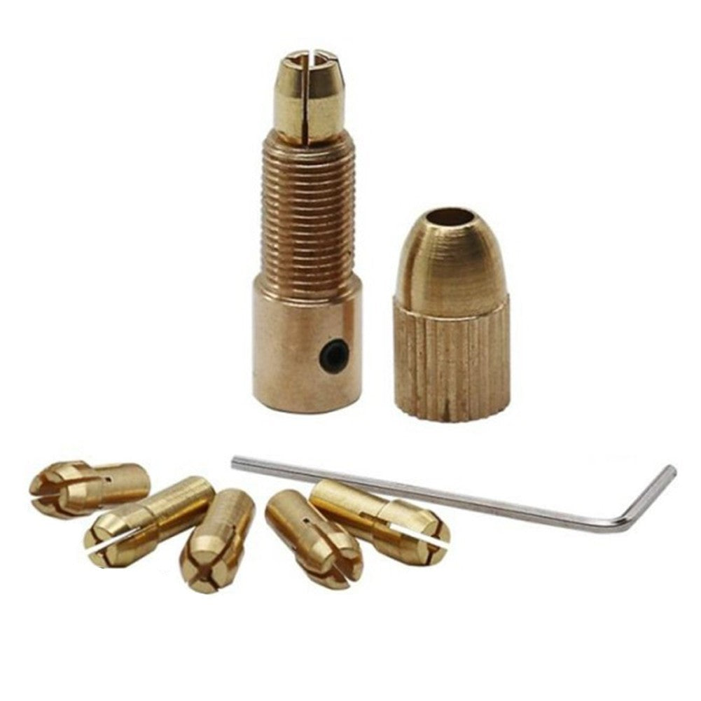 Brass Drill Chuck Adapter Set 7 pcs