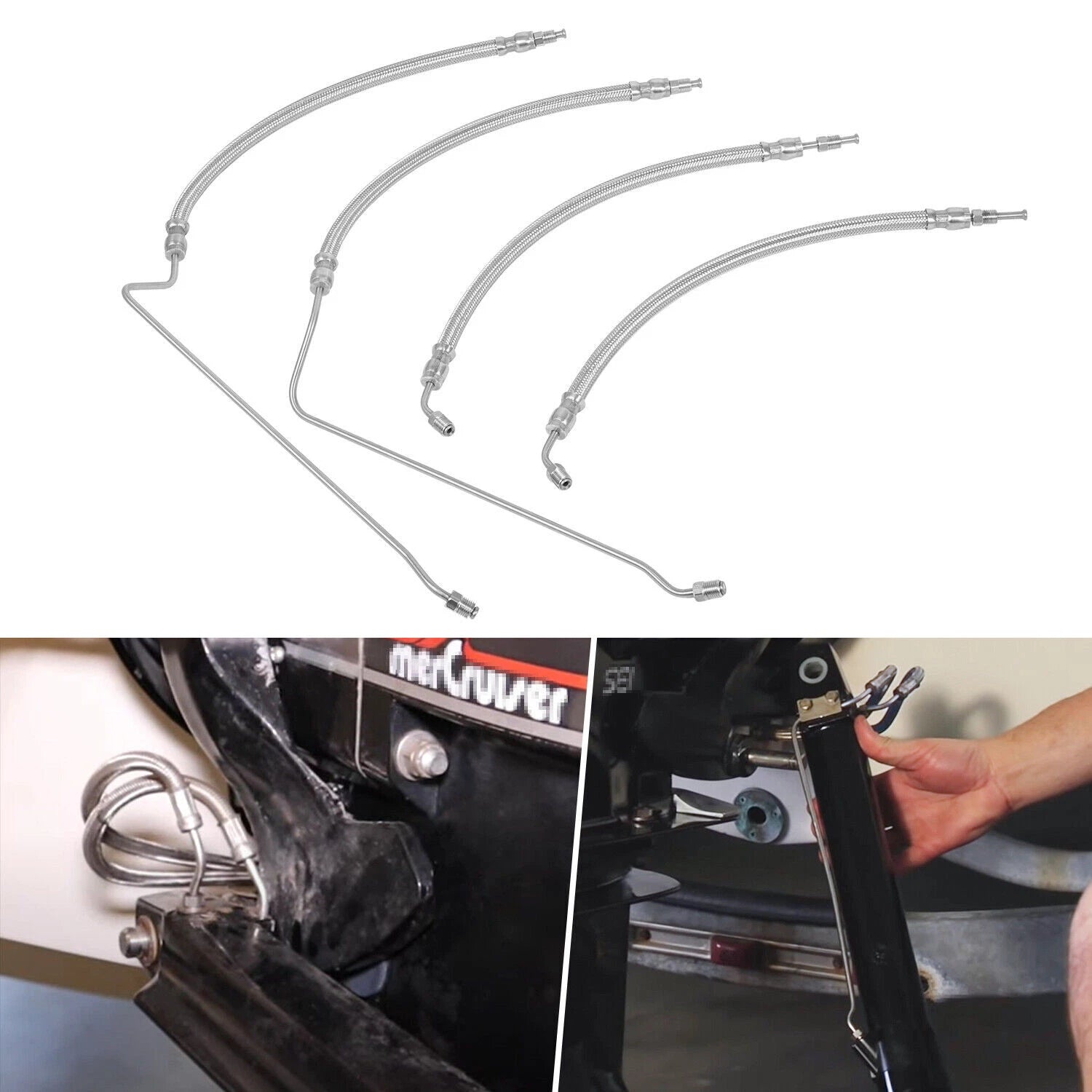 Trim Ram Cylinder Hose Kit For Mercruiser Alpha 1 Gen 2 32-864960
