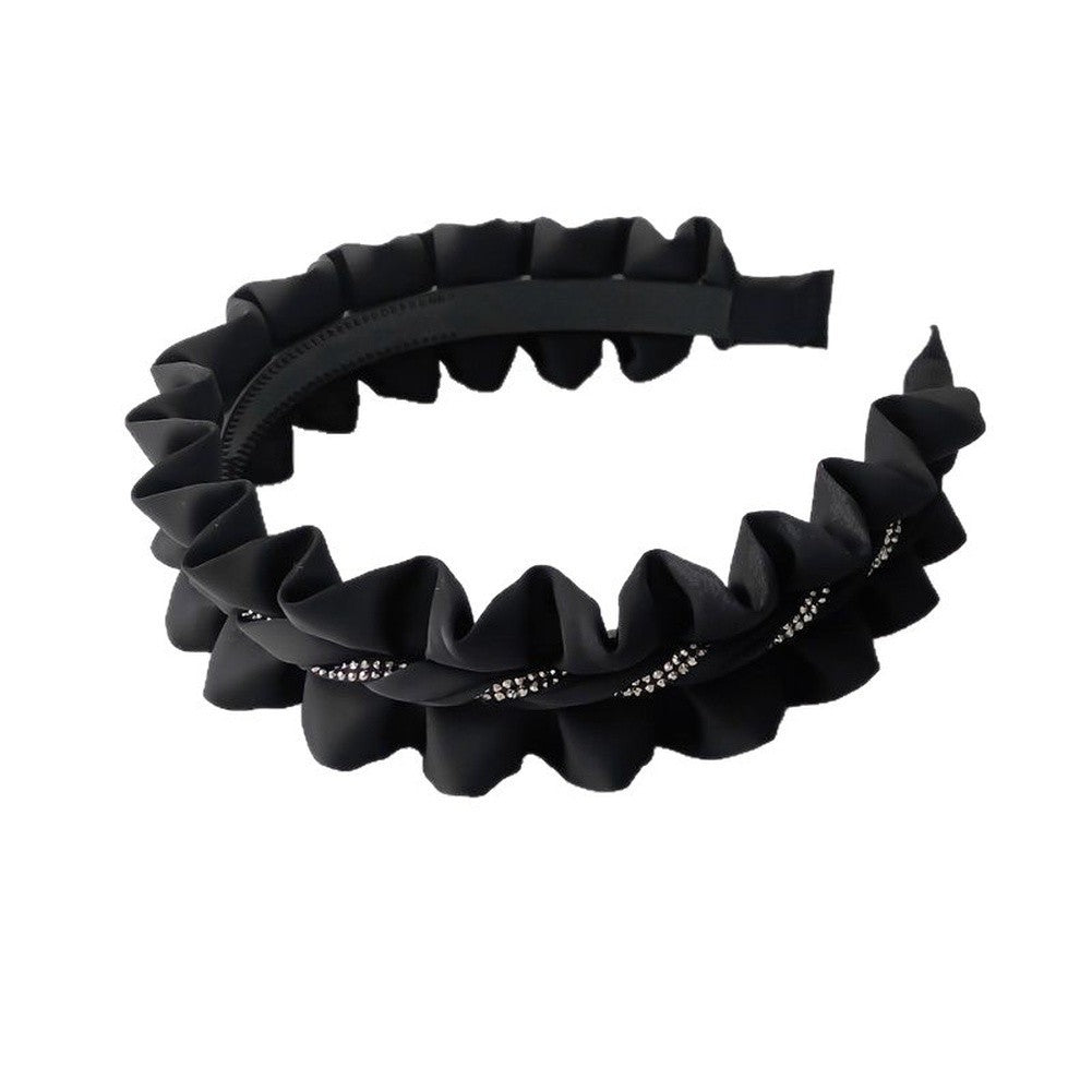 Winter Hair Band for Women High Crown Lace Trim