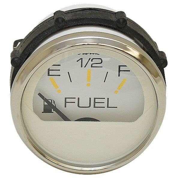 Faria Boat Fuel Gauge GP2094A | Gas Silver White 2 Inch by Faria