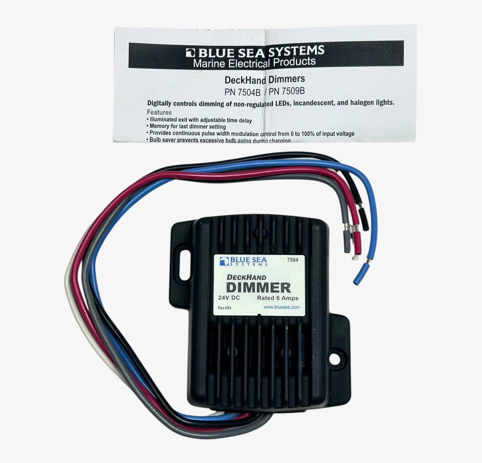 Blue Sea Systems 7504, Deckhand Dimmer , 6 Amps - 24V