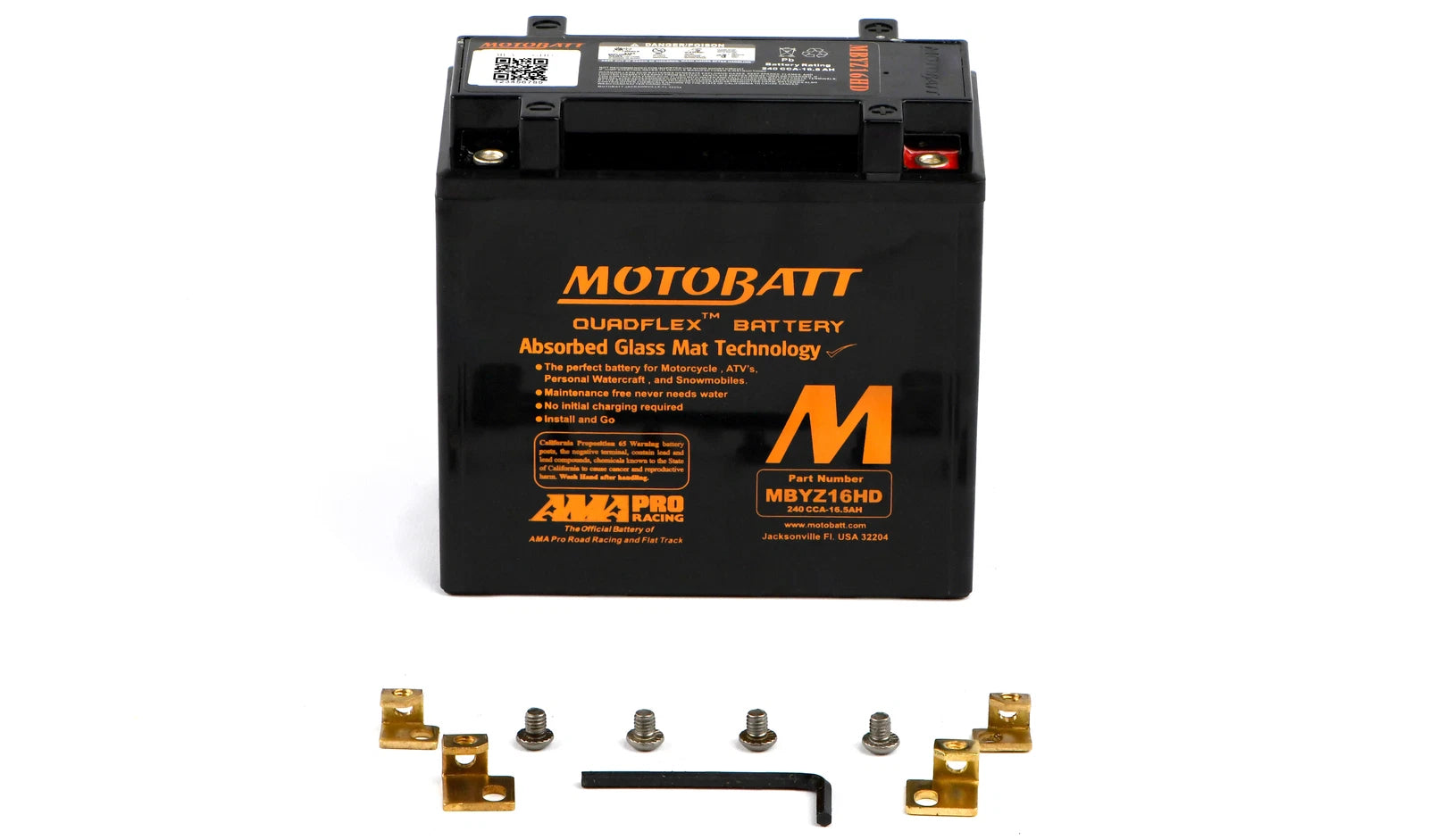 Motobatt Battery For Yamaha Yfm 350 Fgiw Grizzly 2007 (0350 Cc)