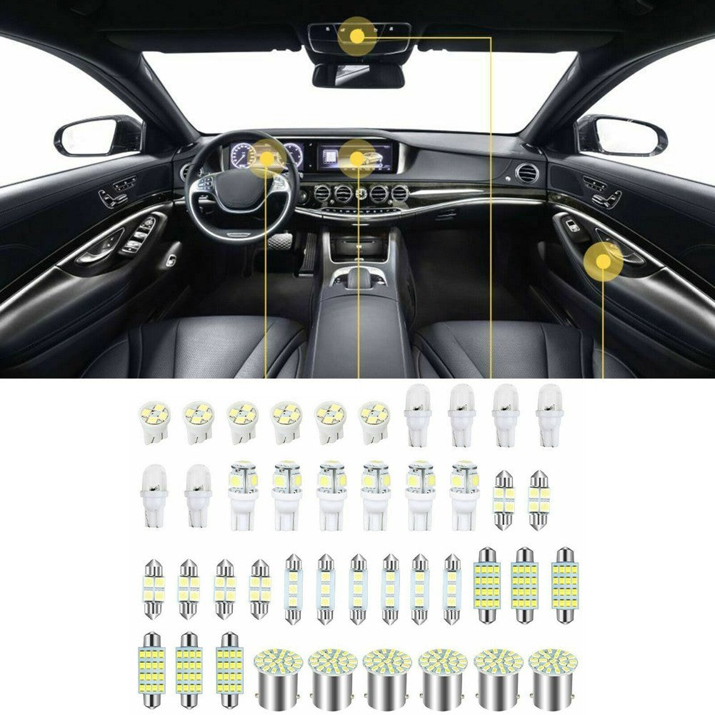 42x LED Combination T10 12V 6500K Lighting