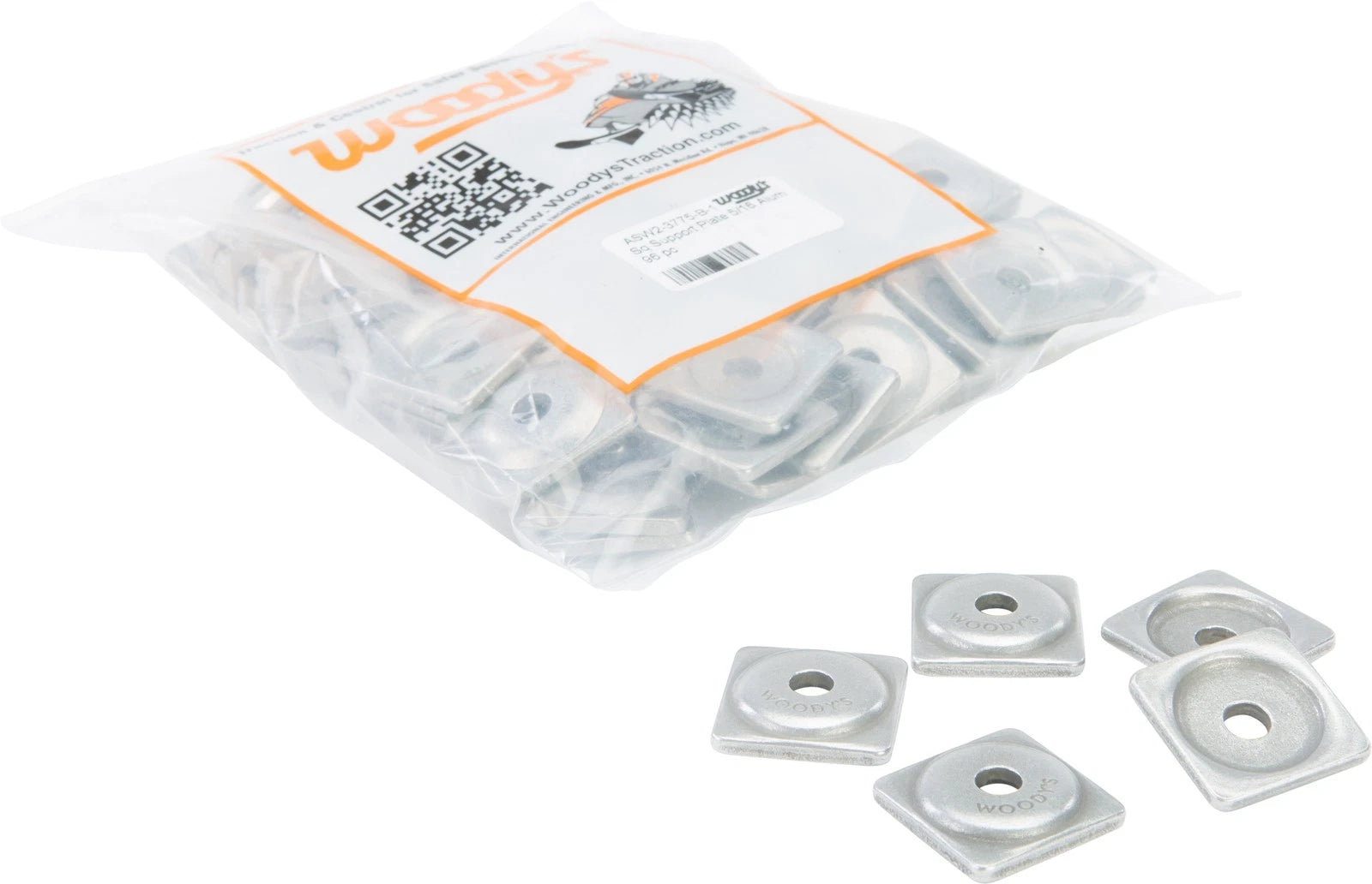 Woodys Digger Support Plates Square Aluminum 5/16 Inch 96 Pack For