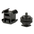 Camera Hot Shoe Mount Adapter Video Accessory Triple Cold Shoe