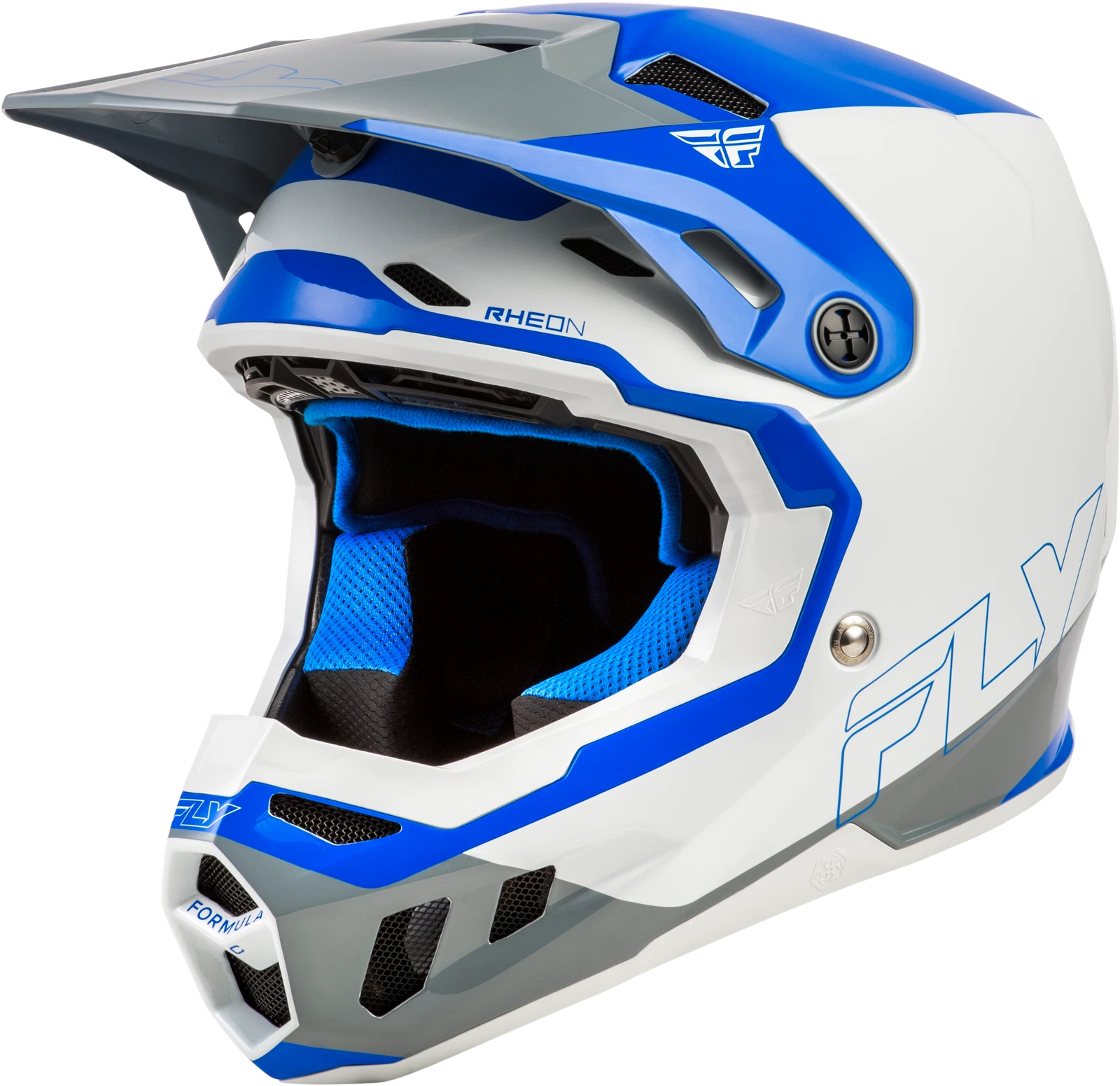 Fly Racing Formula Cc Glide Helmet Medium Offroad Blue Light Grey