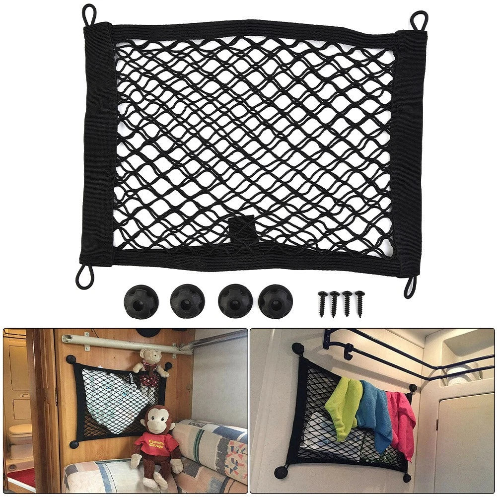 Large Car Boot Van Truck Cargo Net Bungee Cord Hooks Luggage Roof
