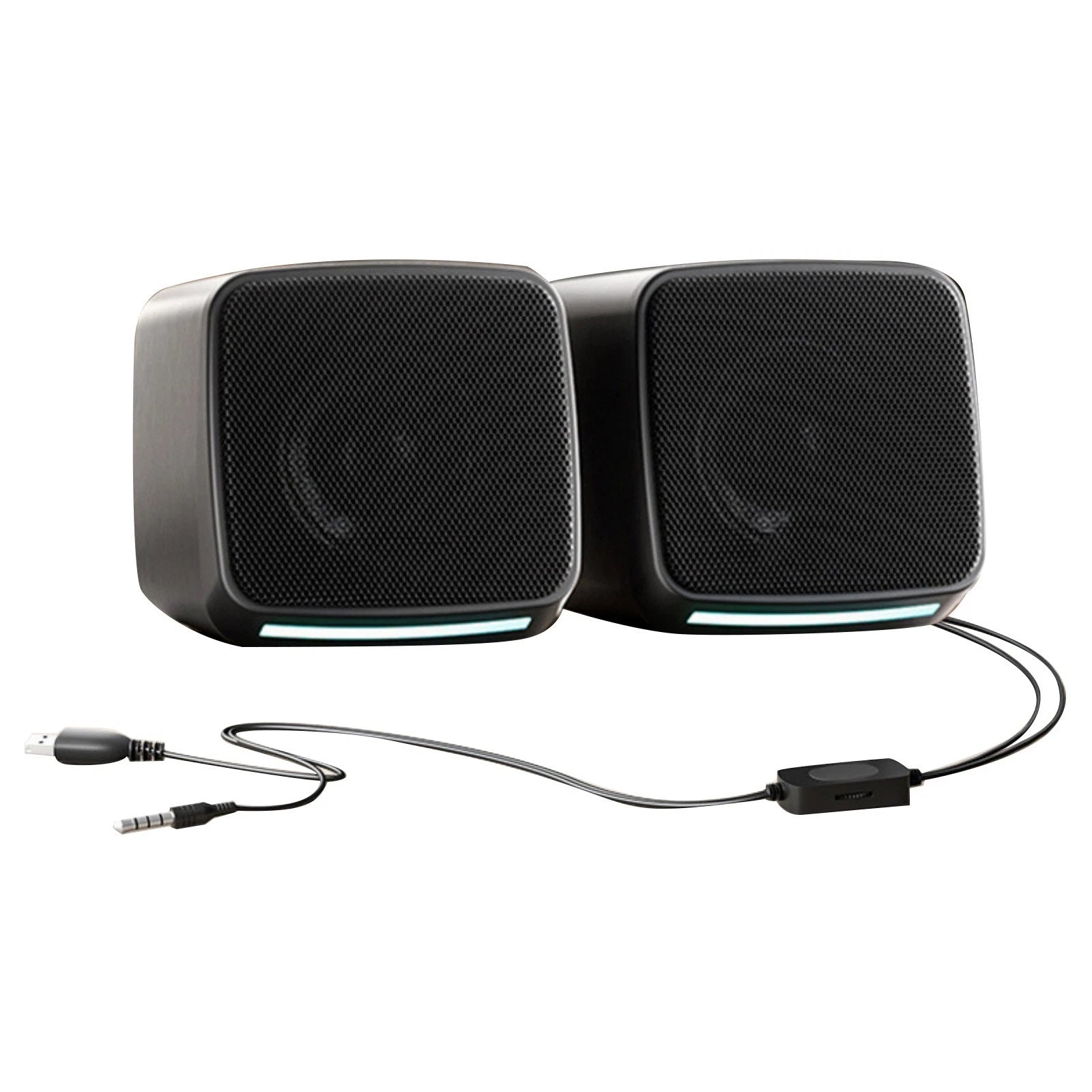 For Computer 1 Pair Modern Column Design Speakers With Anti-slip