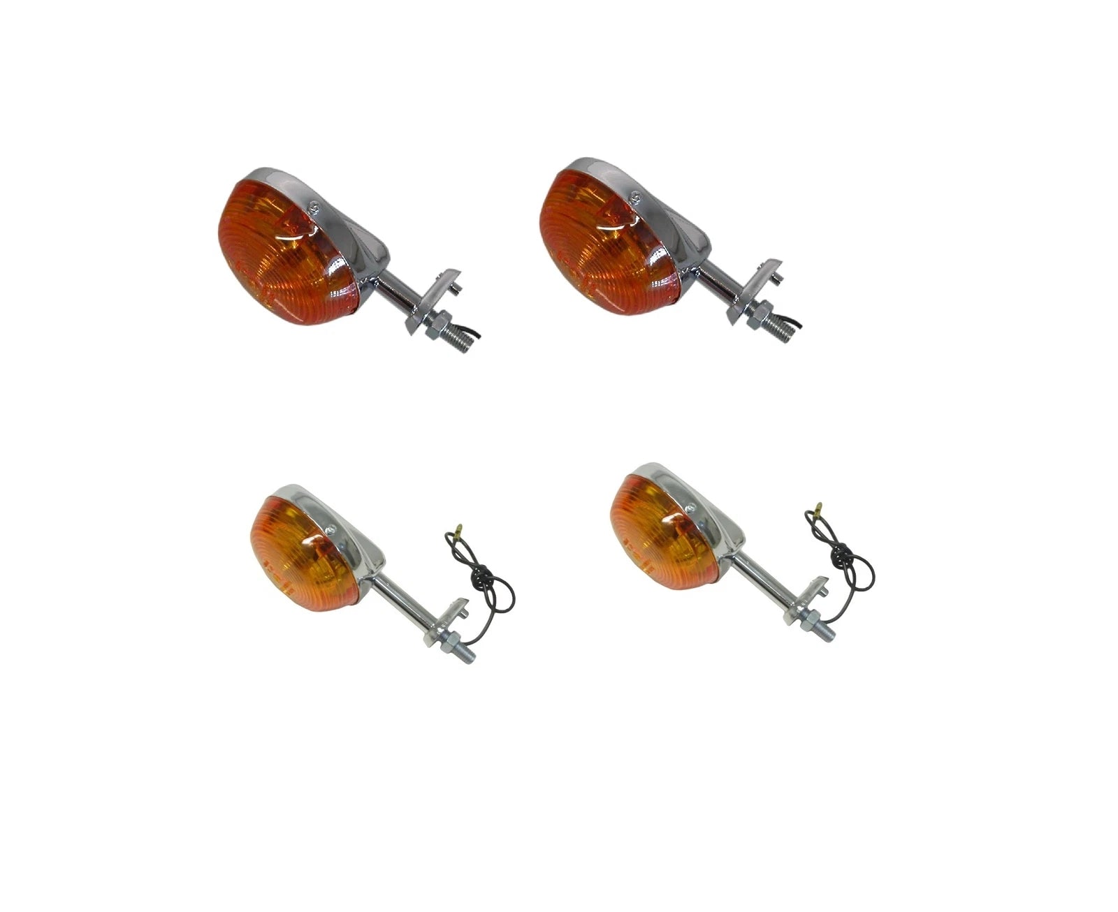 Blinkers Complete Set Of 4 Front & Rear For Yamaha Lc 50 M Bop 1981