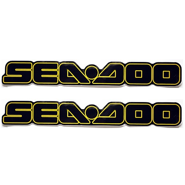 Sea Doo Boat Decals 204 902 030 Black Yellow Logo Stickers Pair by Sea Doo