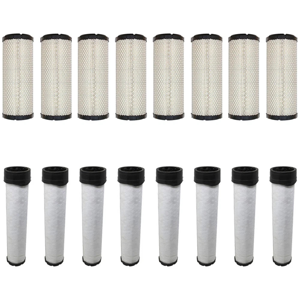 Qty 8: Inner And Outer Air Filters Fits Hitachi Replaces 00181071