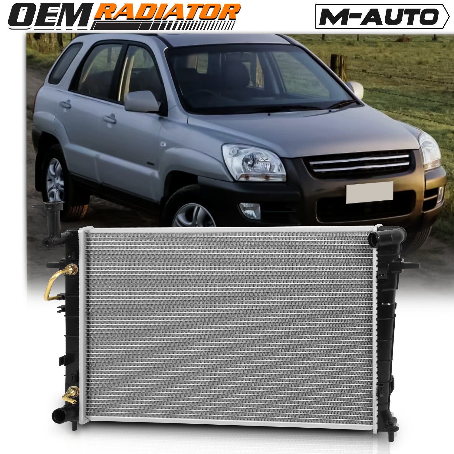 13074 Aluminum Radiator for Tucson/Sportage